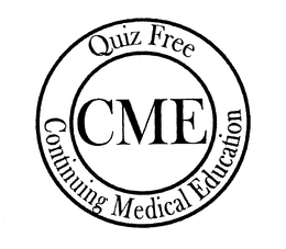 QUIZ FREE CME CONTINUING MEDICAL EDUCATION trademark