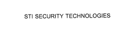 STI SECURITY TECHNOLOGIES trademark