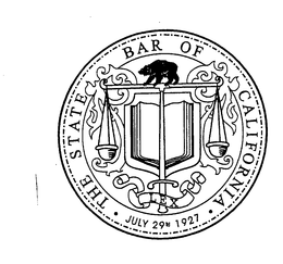 THE STATE BAR OF CALIFORNIA LEX JULY 29TH 1927 trademark