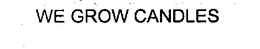 WE GROW CANDLES trademark