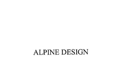 ALPINE DESIGN trademark