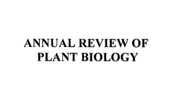 ANNUAL REVIEW OF PLANT BIOLOGY trademark