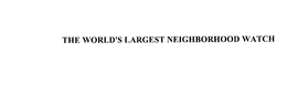 THE WORLD'S LARGEST NEIGHBORHOOD WATCH trademark