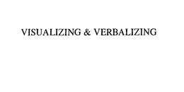 VISUALIZING & VERBALIZING trademark