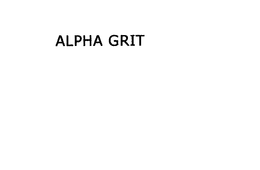 ALPHA GRIT trademark