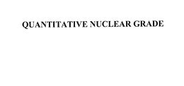 QUANTITATIVE NUCLEAR GRADE trademark