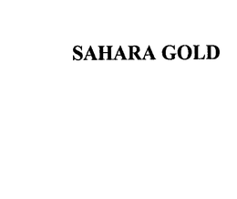 SAHARA GOLD trademark