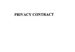 PRIVACY CONTRACT trademark