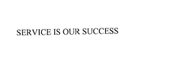 SERVICE IS OUR SUCCESS trademark