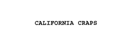 CALIFORNIA CRAPS trademark