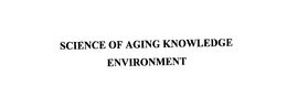 SCIENCE OF AGING KNOWLEDGE ENVIRONMENT trademark