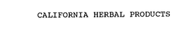 CALIFORNIA HERBAL PRODUCTS trademark