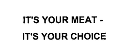 IT'S YOUR MEAT - IT'S YOUR CHOICE trademark