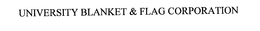 UNIVERSITY BLANKET & FLAG CORPORATION trademark