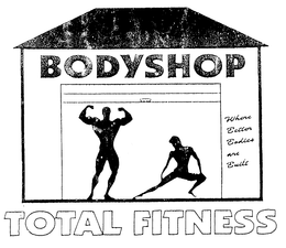 BODYSHOP TOTAL FITNESS WHERE BETTER BODIES ARE BUILT trademark