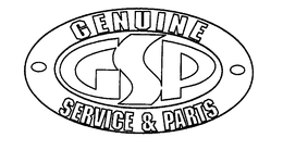 GSP GENUINE SERVICE & PARTS trademark