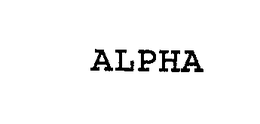 ALPHA trademark
