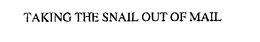 TAKING THE SNAIL OUT OF MAIL trademark