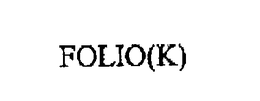 FOLIO(K) trademark