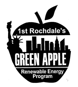 GREEN APPLE 1ST ROCHDALE'S RENEWABLE ENERGY PROGRAM trademark