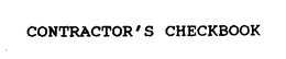 CONTRACTOR'S CHECKBOOK trademark