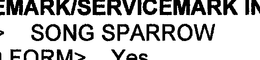 SONG SPARROW trademark