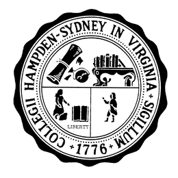 COLLEGII HAMPDEN-SYDNEY IN VIRGINIA SIGILLUM 1776 LIBERTY trademark