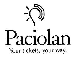 PACIOLAN YOUR TICKETS, YOUR WAY. trademark
