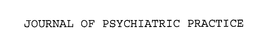 JOURNAL OF PSYCHIATRIC PRACTICE trademark