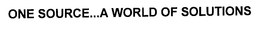 ONE SOURCE...A WORLD OF SOLUTIONS trademark