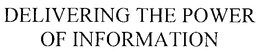 DELIVERING THE POWER OF INFORMATION trademark