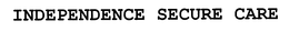 INDEPENDENCE SECURE CARE trademark