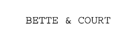 BETTE & COURT trademark