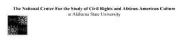 NATIONAL CENTER FOR THE STUDY OF CIVIL RIGHTS AND AFRICAN-AMERICAN CULTURE AT ALABAMA STATE UNIVERSITY trademark
