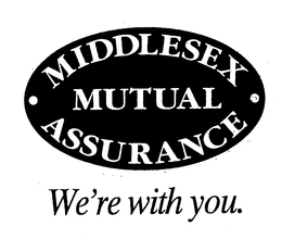 MIDDLESEX MUTUAL ASSURANCE WE'RE WITH YOU. trademark