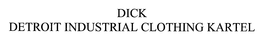 DICK DETROIT INDUSTRIAL CLOTHING KARTEL trademark