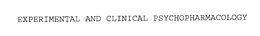 EXPERIMENTAL AND CLINICAL PSYCHOPHARMACOLOGY trademark
