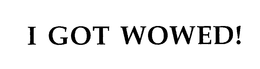 I GOT WOWED! trademark