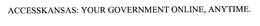 ACCESSKANSAS: YOUR GOVERNMENT ONLINE, ANYTIME. trademark