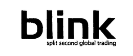 BLINK SPLIT SECOND GLOBAL TRADING trademark