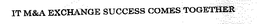 IT M&A EXCHANGE SUCCESS COMES TOGETHER trademark