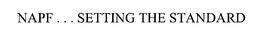NAPF ... SETTING THE STANDARD trademark