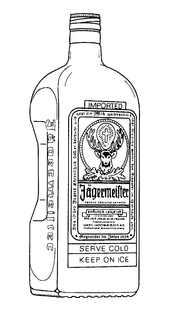 JAGERMEISTER AUSZUG EDELSTER KRAEUTER KRAEUTER LIQUEUR CARAMEL COLOR ADDED 1,75 LITER 35% ALC. BY VOL. (70 PROOF) PRODUCED AND BOTTLED BY MAST-JAEGERMEISTER AG WOLFENBUETTEL, WESTERN GERMANY GEGRUENDET IM JAHRE 1878 DAS IST DES JAEGERS EHRENSCHILD, DASS ER BESCHUETZT UND HEGT SEIN WILD, WEIDMAENNISCH JAGT, WIE SICH'S GEHOERT, DEN SCHOEPFER IM GESCHOEPFE EHRT IMPORTED SERVE COLD KEEP ON ICE trademark