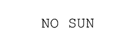 NO SUN trademark