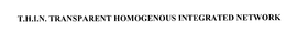 T.H.I.N. TRANSPARENT HOMOGENOUS INTEGRATED NETWORK trademark