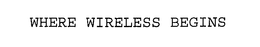 WHERE WIRELESS BEGINS trademark