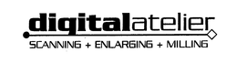 DIGITAL ATELIER SCANNING + ENLARGING + MILLING trademark