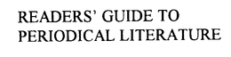 READERS' GUIDE TO PERIODICAL LITERATURE trademark