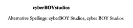 CYBERBOYSTUDIOS trademark
