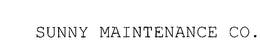 SUNNY MAINTENANCE CO. trademark